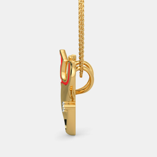 Diamond Pendant In Yellow Gold (1.75 Gram) With Diamonds (0.015 Ct)