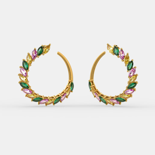 Buy 100+ Gold Hoops Earring Designs Online in India 2018 BlueStone