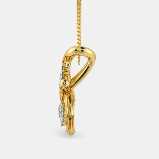 Diamond Pendant In Yellow Gold (2.27 Gram) With Diamonds (0.133 Ct)